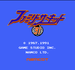 Family Circuit '91 title screen for Famicom
